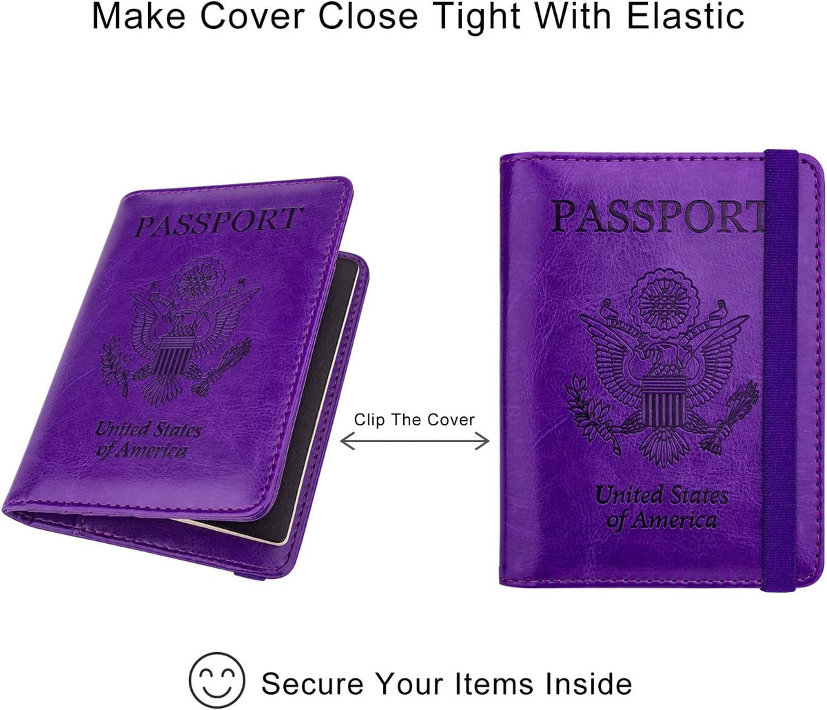WALNEW Passport Holder for Travel, RFID Passport Wallet, Travel Essentials