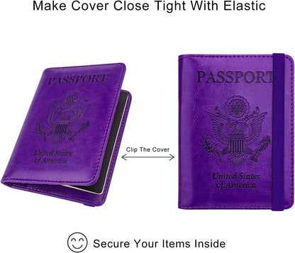 WALNEW Passport Holder for Travel, RFID Passport Wallet, Travel Essentials