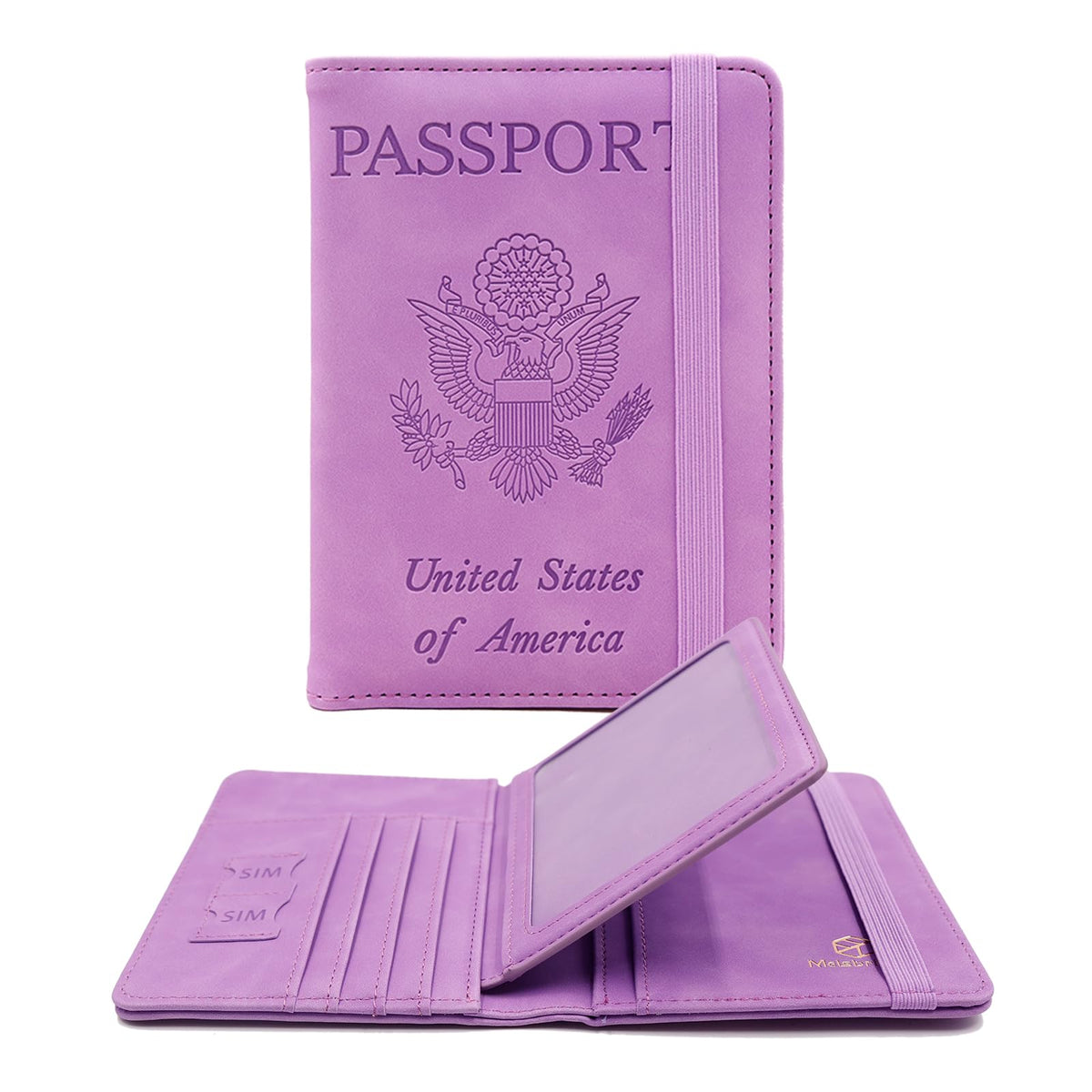 Melsbrinna Rfid Passport Holder for Travel women/Men, Cute Passport Wallet Rfid Blocking Card Slots, Rfid Passport Cover/CaseTravel Wallet, Passport Book Holder (1, Green)