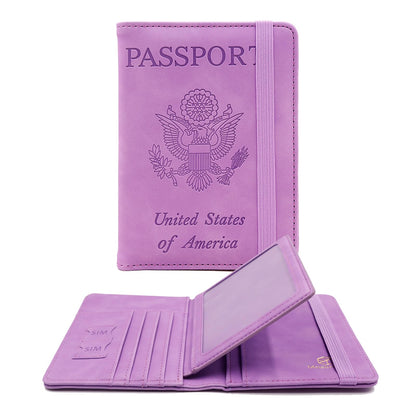 Melsbrinna Rfid Passport Holder for Travel women/Men, Cute Passport Wallet Rfid Blocking Card Slots, Rfid Passport Cover/CaseTravel Wallet, Passport Book Holder (1, Green)