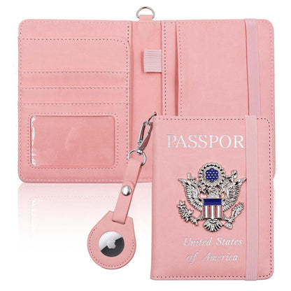 Passport Holder for Travel,Passport Cover Case with RFID (purple)