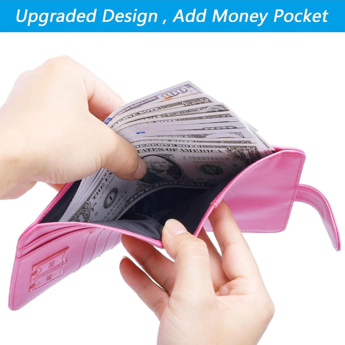 Airtag Passport Holder Cover Wallet RFID Blocking, Travel Essentials