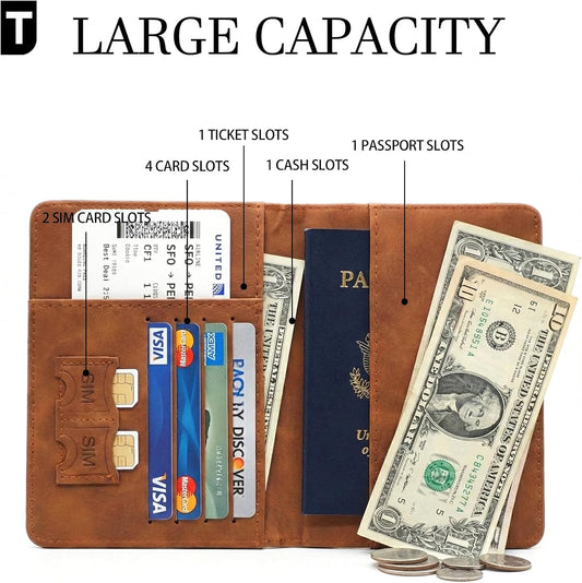 2Pack Anime Passport Holder and Luggage Tag Set Cool PU Leather Passport Cover Case with Cute Luggage Tag for Travel Suitcase Women and Men