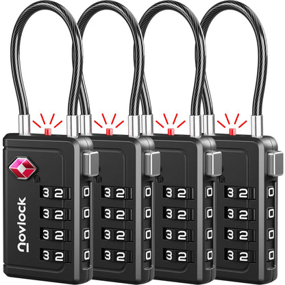 TSA Approved Luggage Locks, Travel Locks with Inspection Indicator