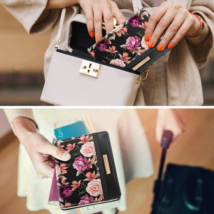Coco Rossi Passport Holder Cover RFID Cute Slim Travel Wallet Women