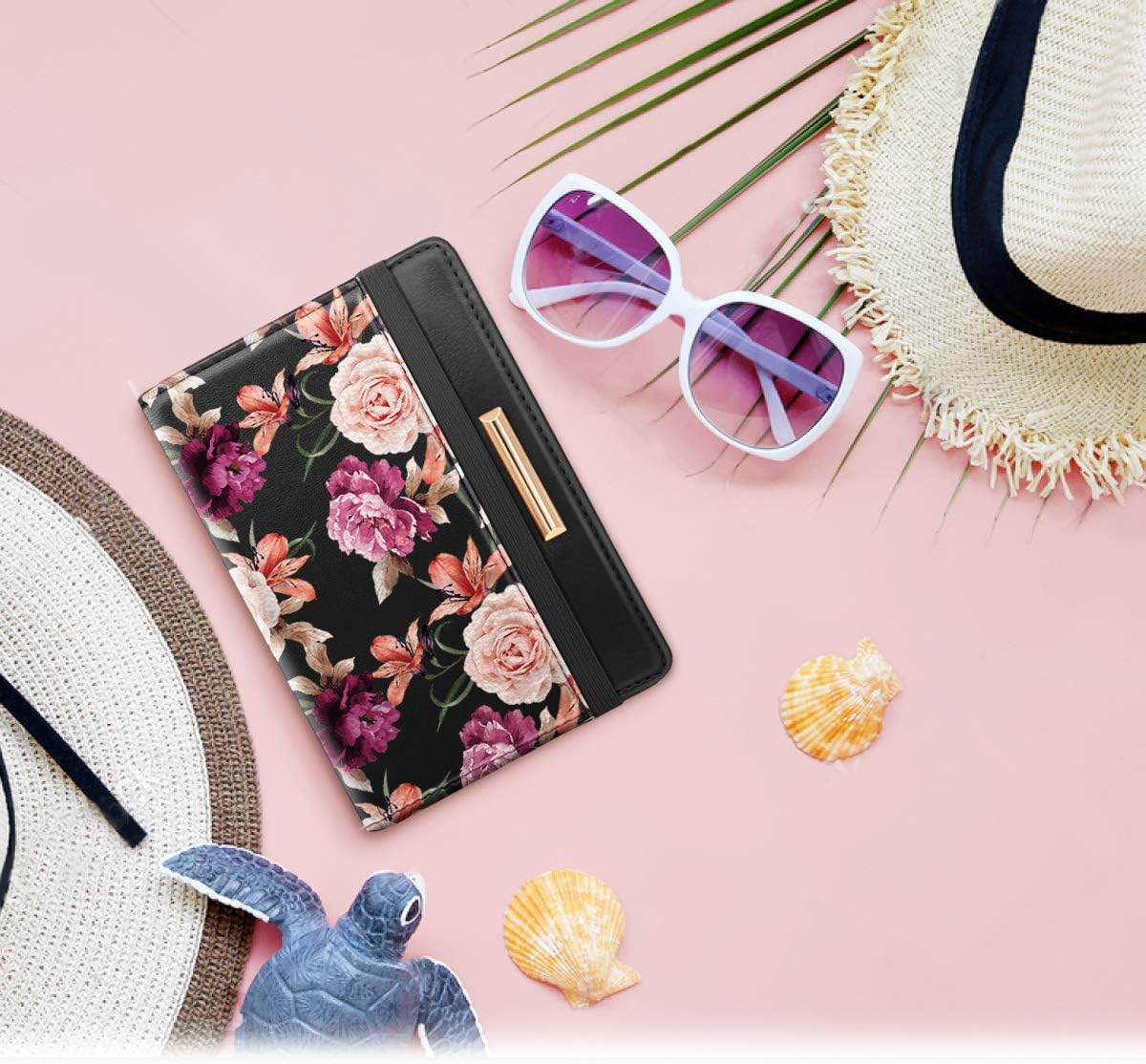Coco Rossi Passport Holder Cover RFID Cute Slim Travel Wallet Women