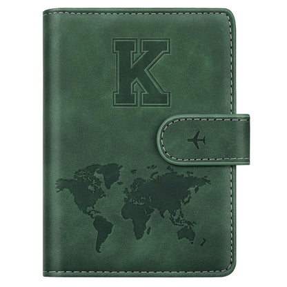 Passport Holder Cover Initial Letter A-Z Travel Wallet Personalized