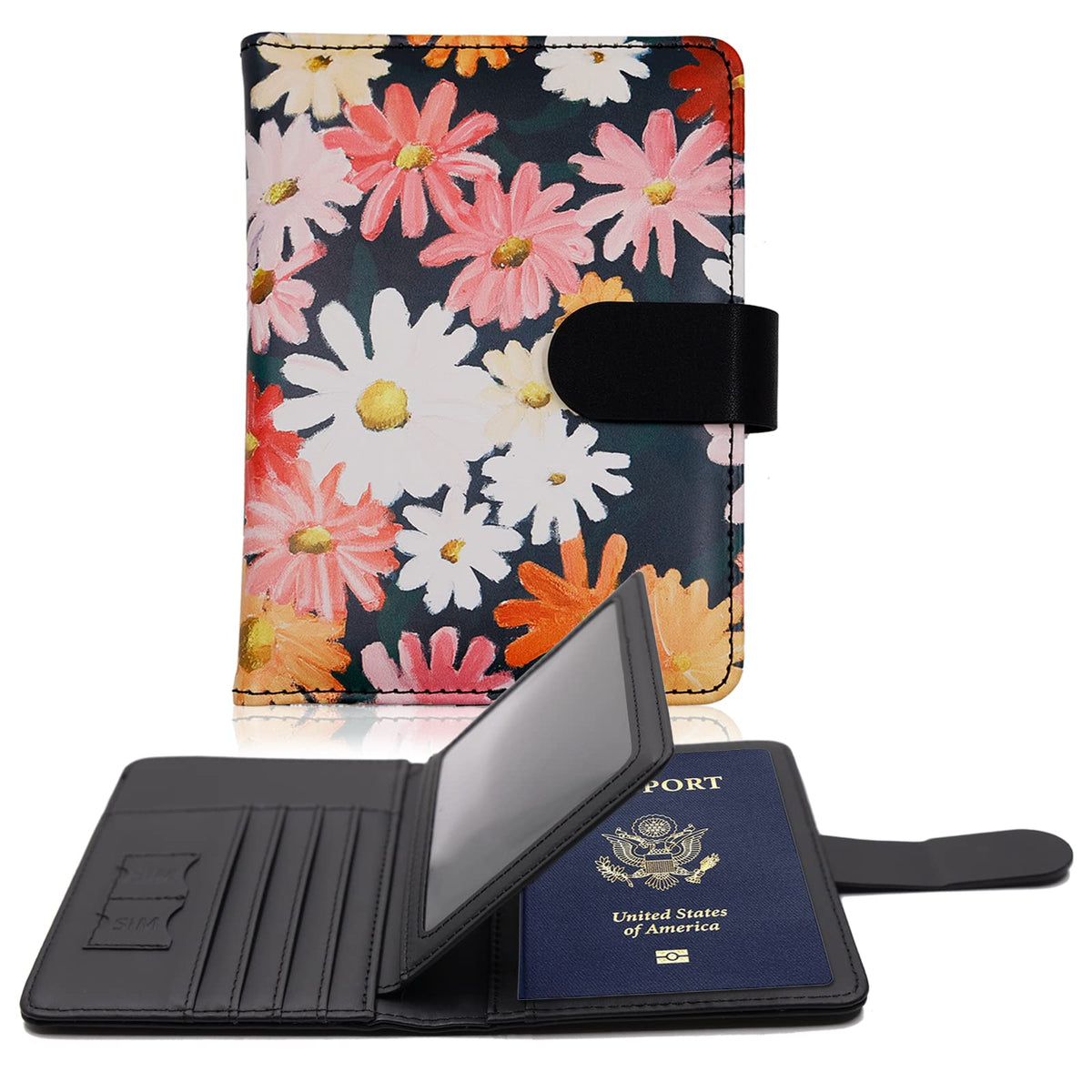 Melsbrinna Rfid Passport Holder for Travel women/Men, Cute Passport Wallet Rfid Blocking Card Slots, Rfid Passport Cover/CaseTravel Wallet, Passport Book Holder (1, Green)
