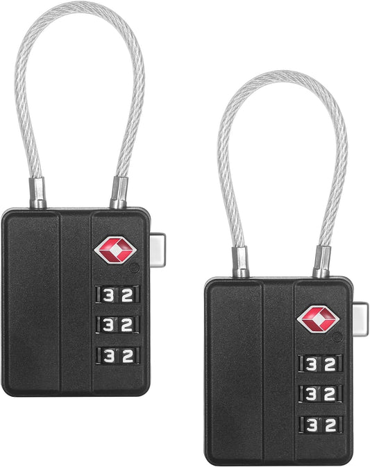 TSA Locks for Luggage, 2 PCS, Small Combination Lock