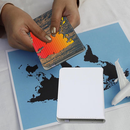 Yeaqee 8 Pcs Sublimation Passport Covers, PU Leather DIY, White