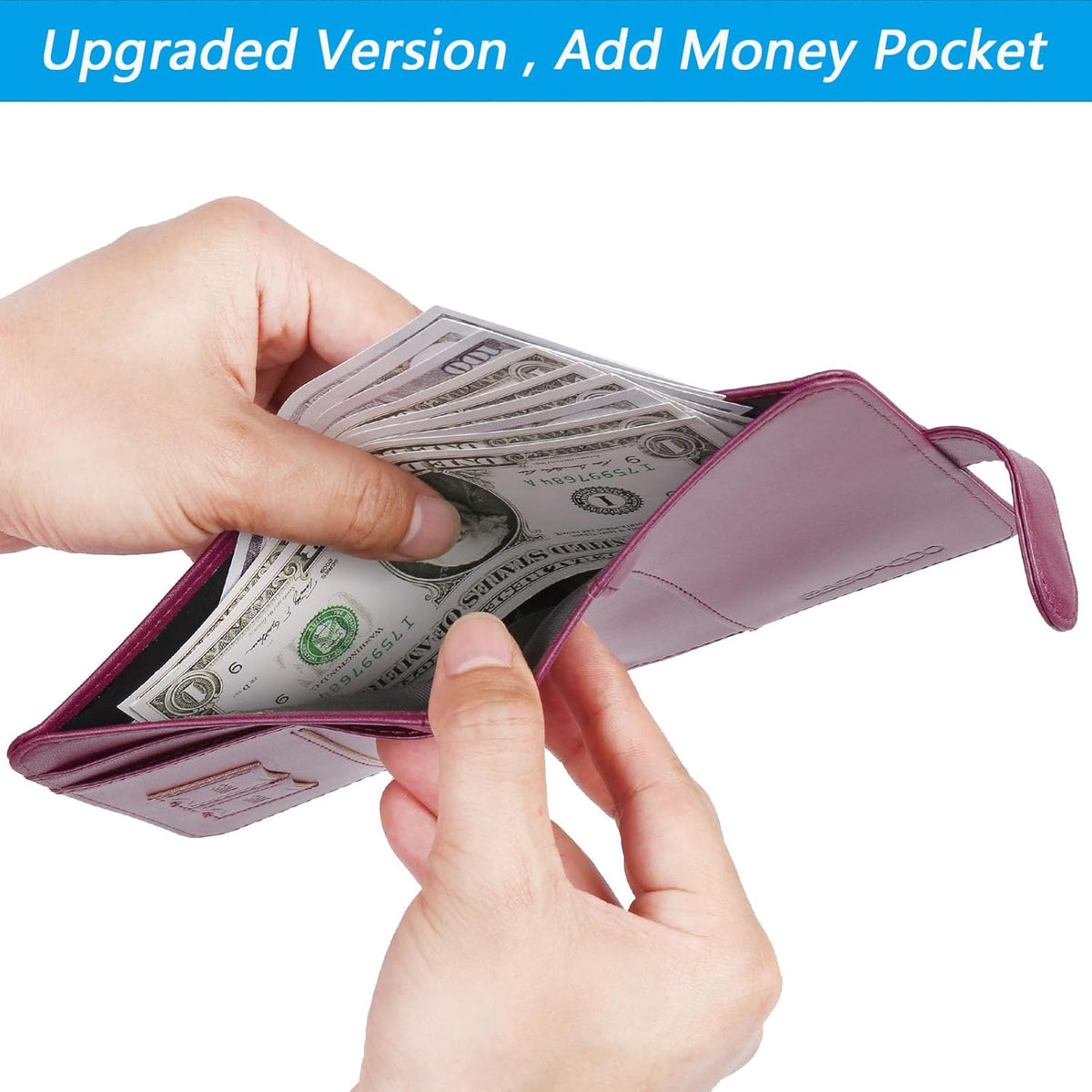 Passport Holder Cover Wallet RFID Blocking, Travel Essentials