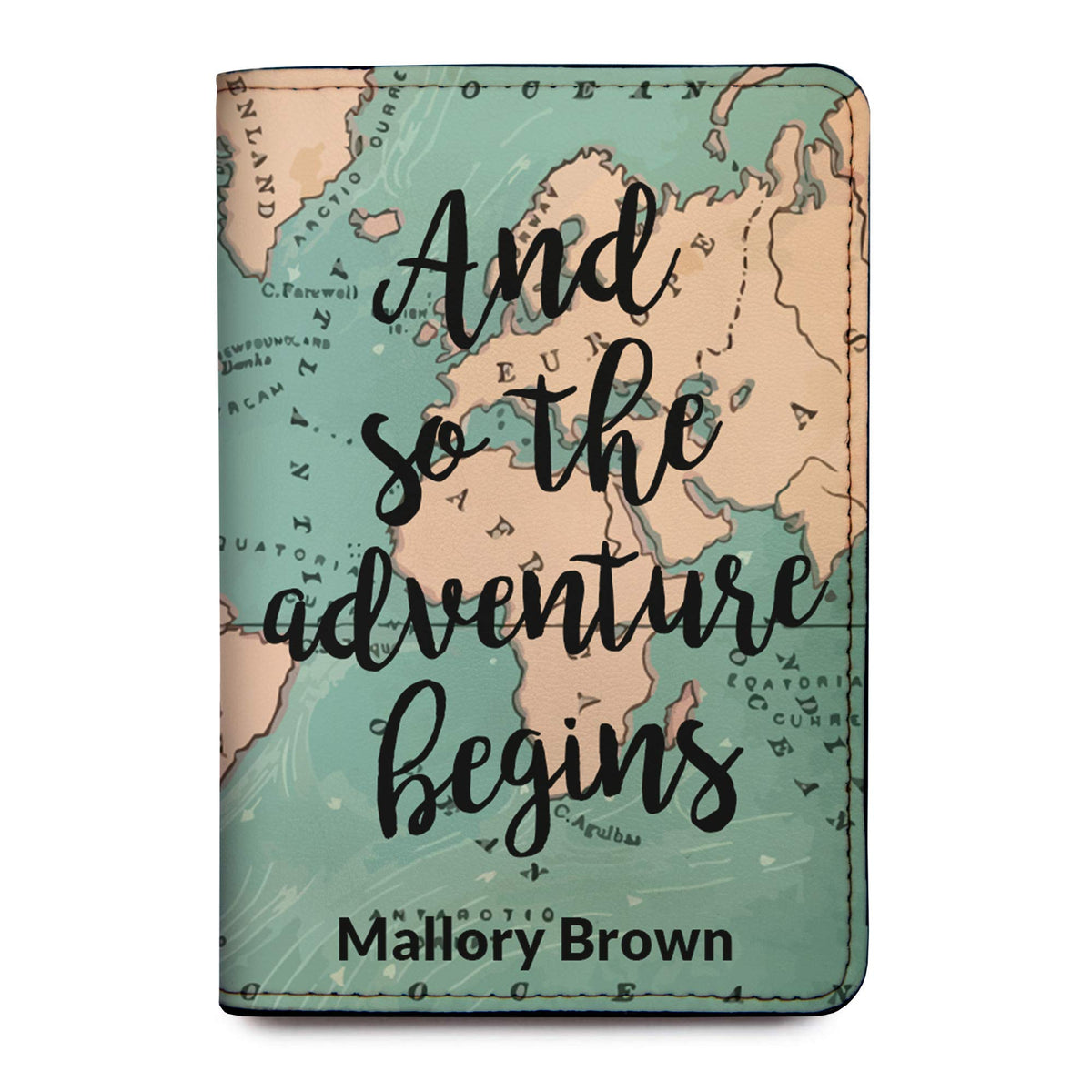 Personalized Passport Holder - Custom Vegan Leather RFID Passport Cover