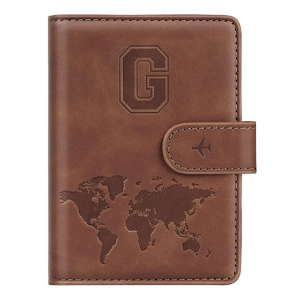 Passport Holder Cover Initial Letter A-Z Travel Wallet Personalized
