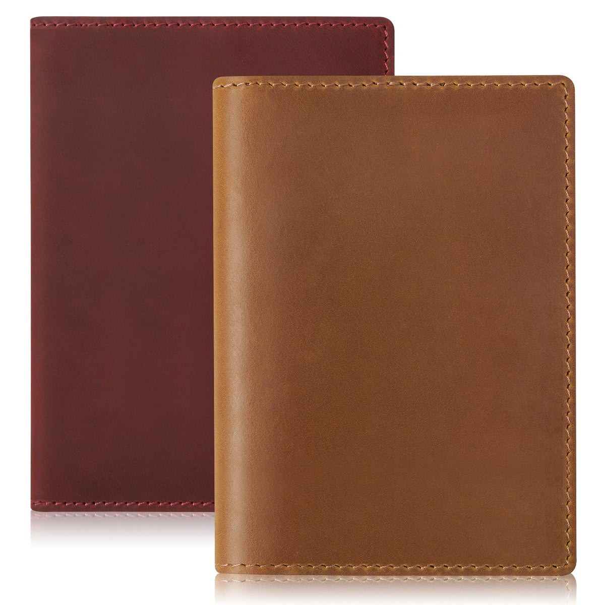 Jack&Chris Leather Passport Holder, Handmade Passport cover, Travel Wallet Cover Case for Men and Women, Leather Travel Documents Organizer Protector, JC107