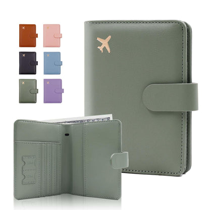 Melsbrinna Premium Leather Passport Holder Covers Case, Waterproof Rfid Blocking Travel Wallet Passport Holder with Pen Holder, Cute Passport Book for Women/Men
