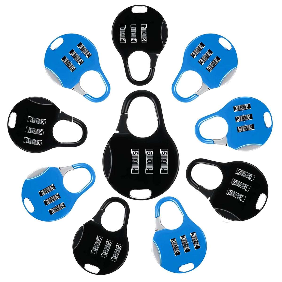 Moxweyeni 10 Pcs Digit Combinations Padlock Safe Cipher Lock
