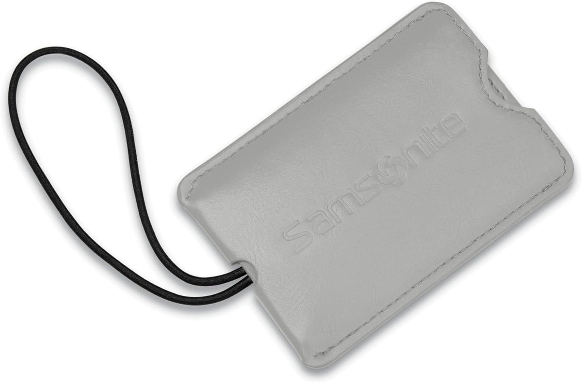 Samsonite 2-Pack Vinyl ID Tags, Light Grey