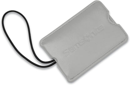 Samsonite 2-Pack Vinyl ID Tags, Light Grey