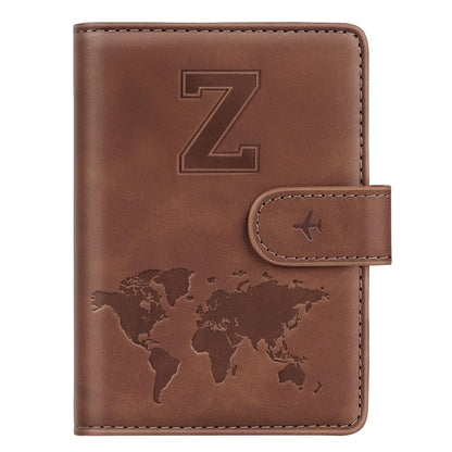 Passport Holder Cover Initial Letter A-Z Travel Wallet Personalized
