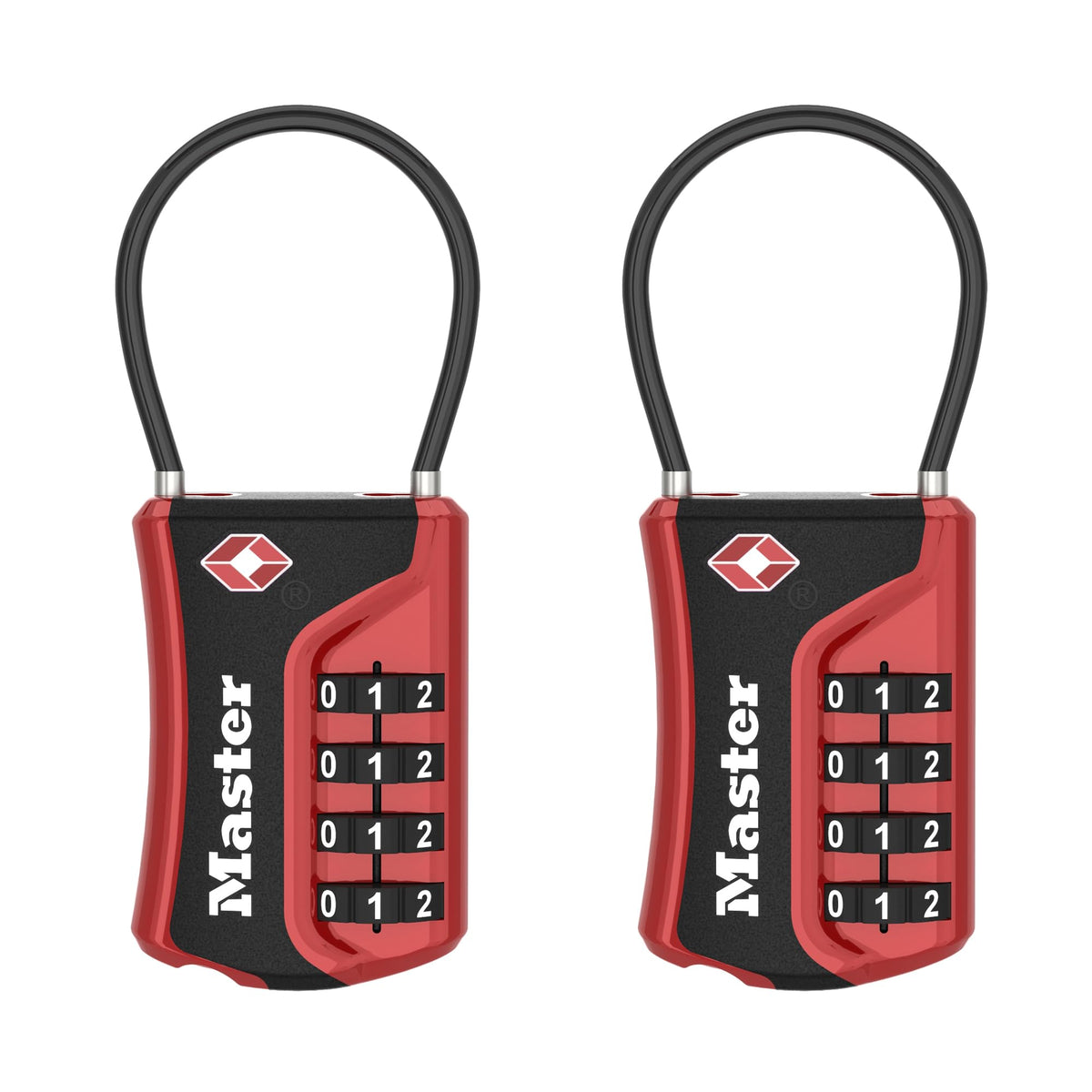 Master Lock TSA Approved Combination Luggage Lock, 2-Pack, 4697BLUEC2