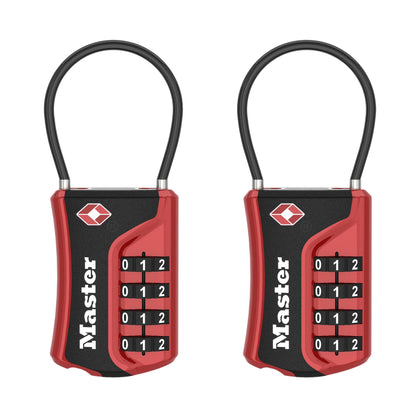 Master Lock TSA Approved Combination Luggage Lock, 2-Pack, 4697BLUEC2