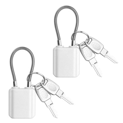 YAODHAOD Luggage Locks with Keys, Mini Size Cable Locks with Keys for Travel Suitcase Locks Padlock Apply to Locker Lock, Suitcase, Carry On, Backpack, Laptop Bag (2PCS) (Black)