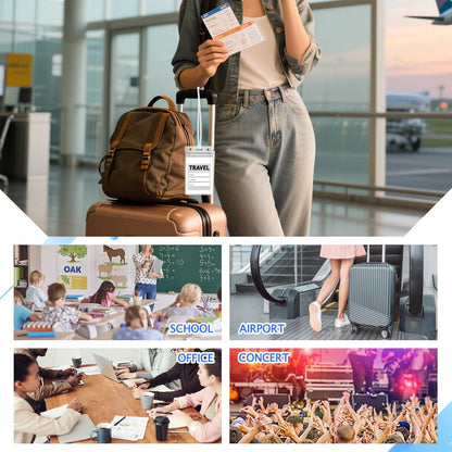 Oomcu 60 Pcs Clear Luggage Tag Holders with Straps, Cruise ID Badge Holders for Travel