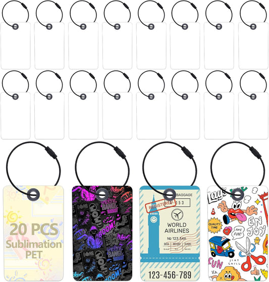 20pcs Sublimation Luggage tag Blanks（0.36MM）