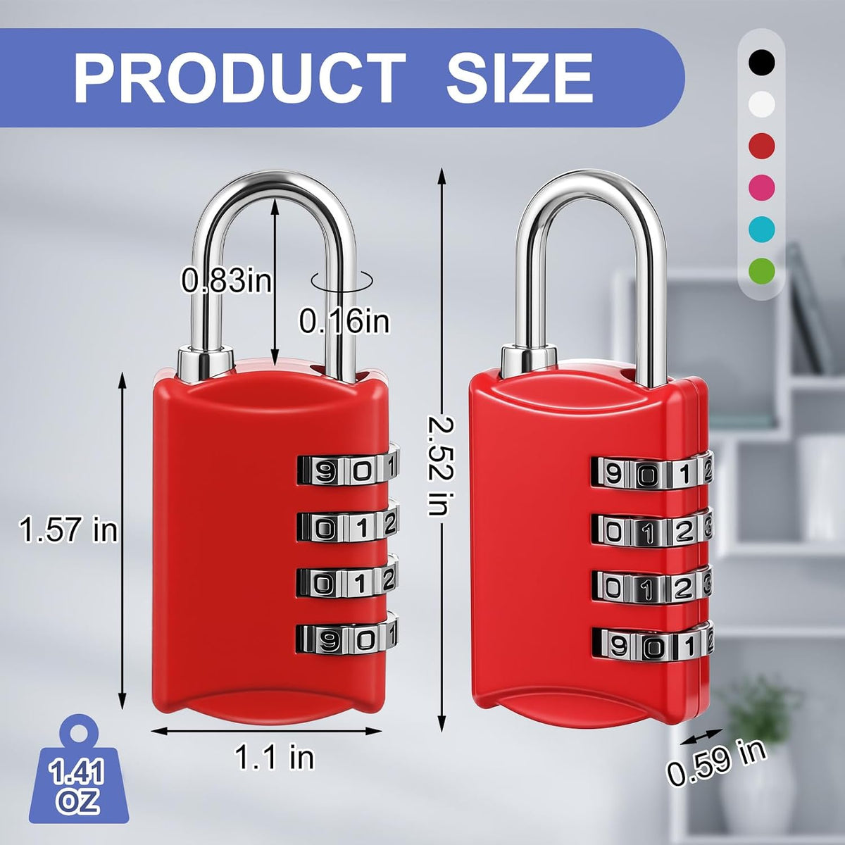 Moxweyeni 10 Pcs Digit Combinations Padlock Safe Cipher Lock