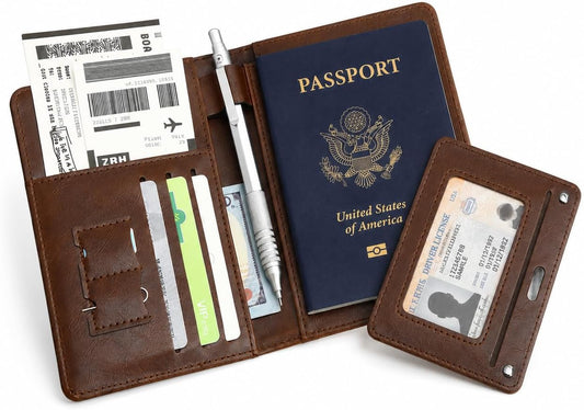 RFID Passport Holder for Travel, Slim Passport Wallet Travel