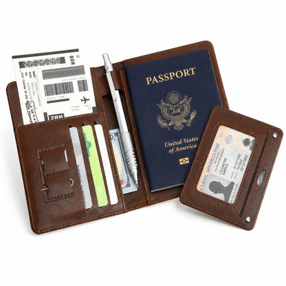 RFID Passport Holder for Travel, Slim Passport Wallet Travel