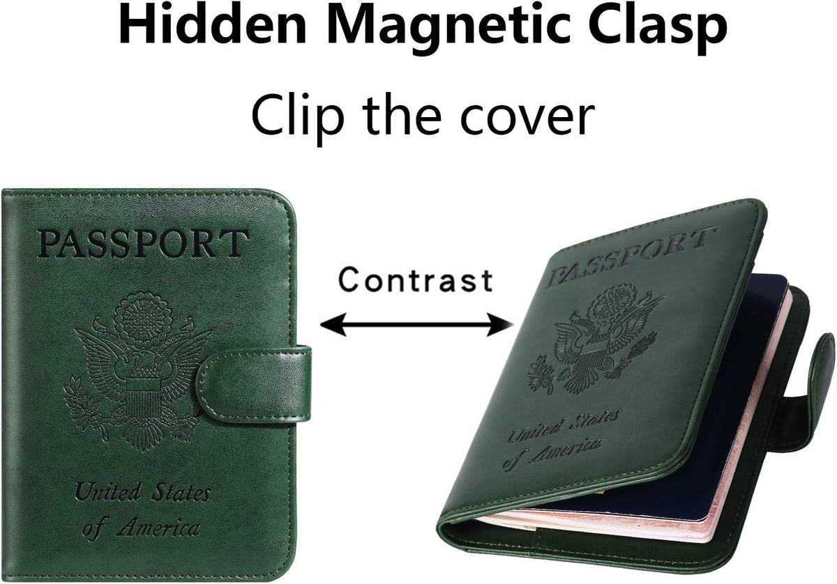Passport Holder Cover Wallet RFID Blocking, Travel Essentials