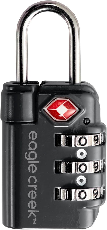 Eagle Creek Travel Safe TSA Lock, 3 Dial Combination, Graphite
