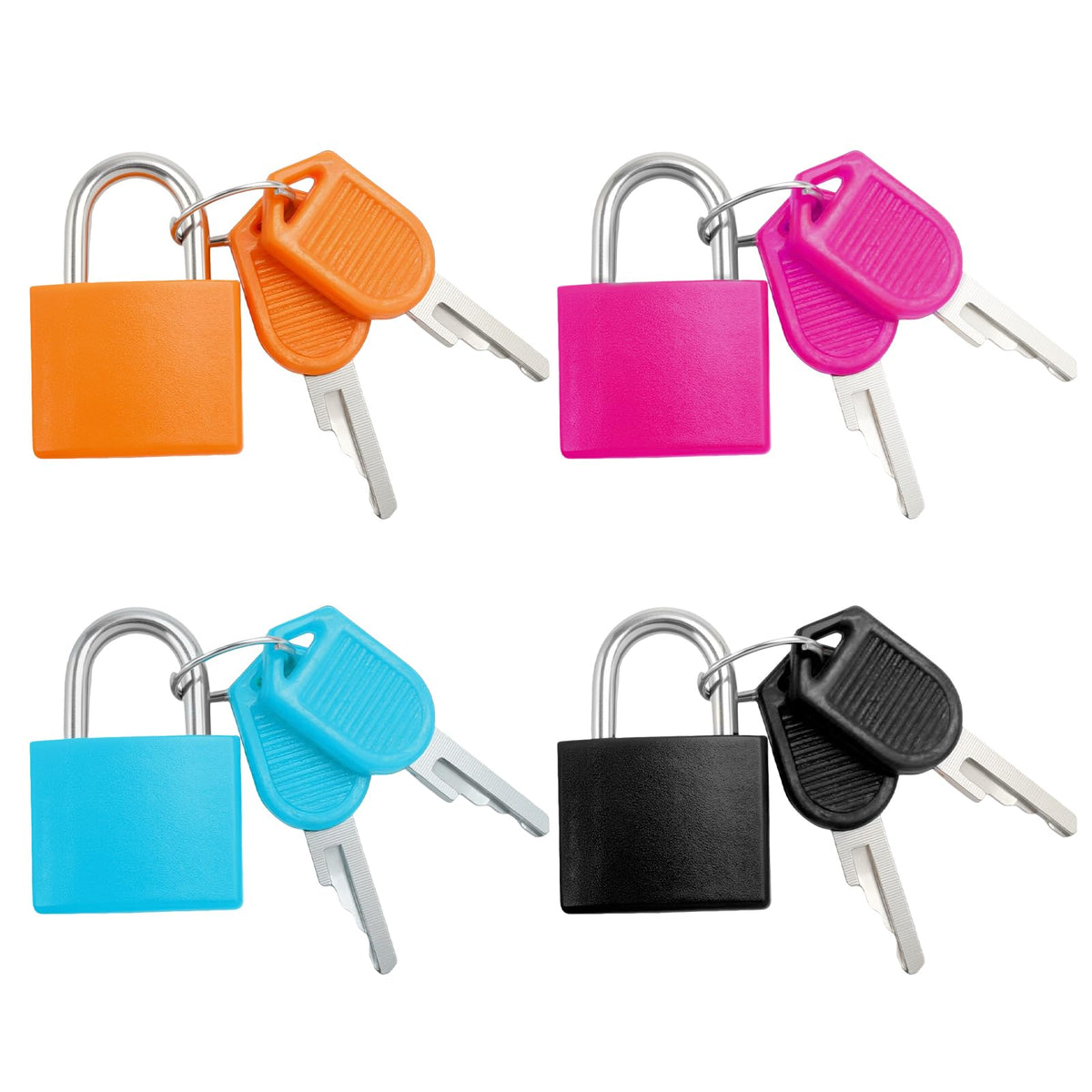 Bonsicoky 18 Pack Suitcase Locks with Keys, Multicolor Padlocks(9 Color)