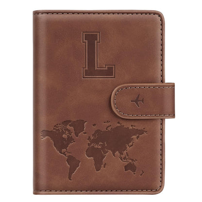 Passport Holder Cover Initial Letter A-Z Travel Wallet Personalized