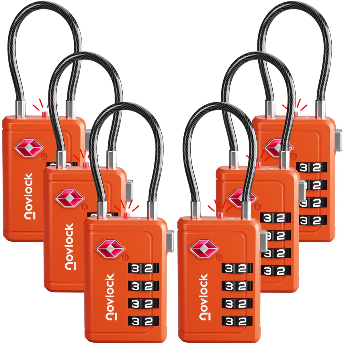 TSA Approved Luggage Locks, Travel Locks with Inspection Indicator
