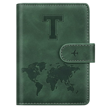Passport Holder Cover Initial Letter A-Z Travel Wallet Personalized