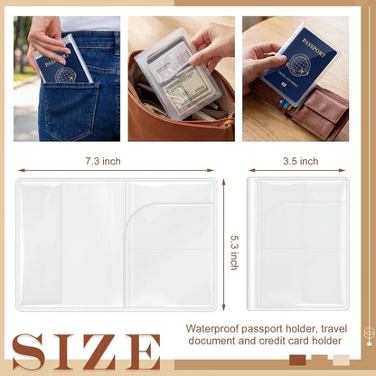 Tinlade 20 Pcs Clear Passport Covers Bulk