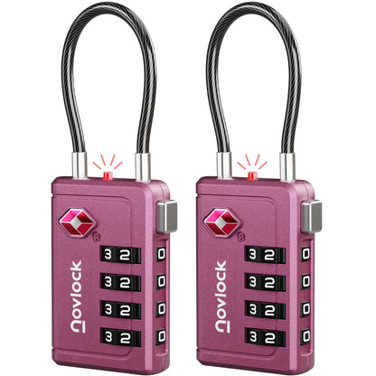 TSA Approved Luggage Locks, Travel Locks with Inspection Indicator