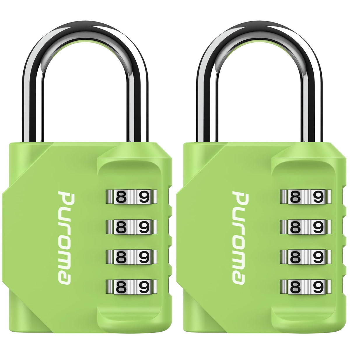 Puroma 2 Pack Combination Lock Locker 4 Digits Combo Padlock Gym Pink