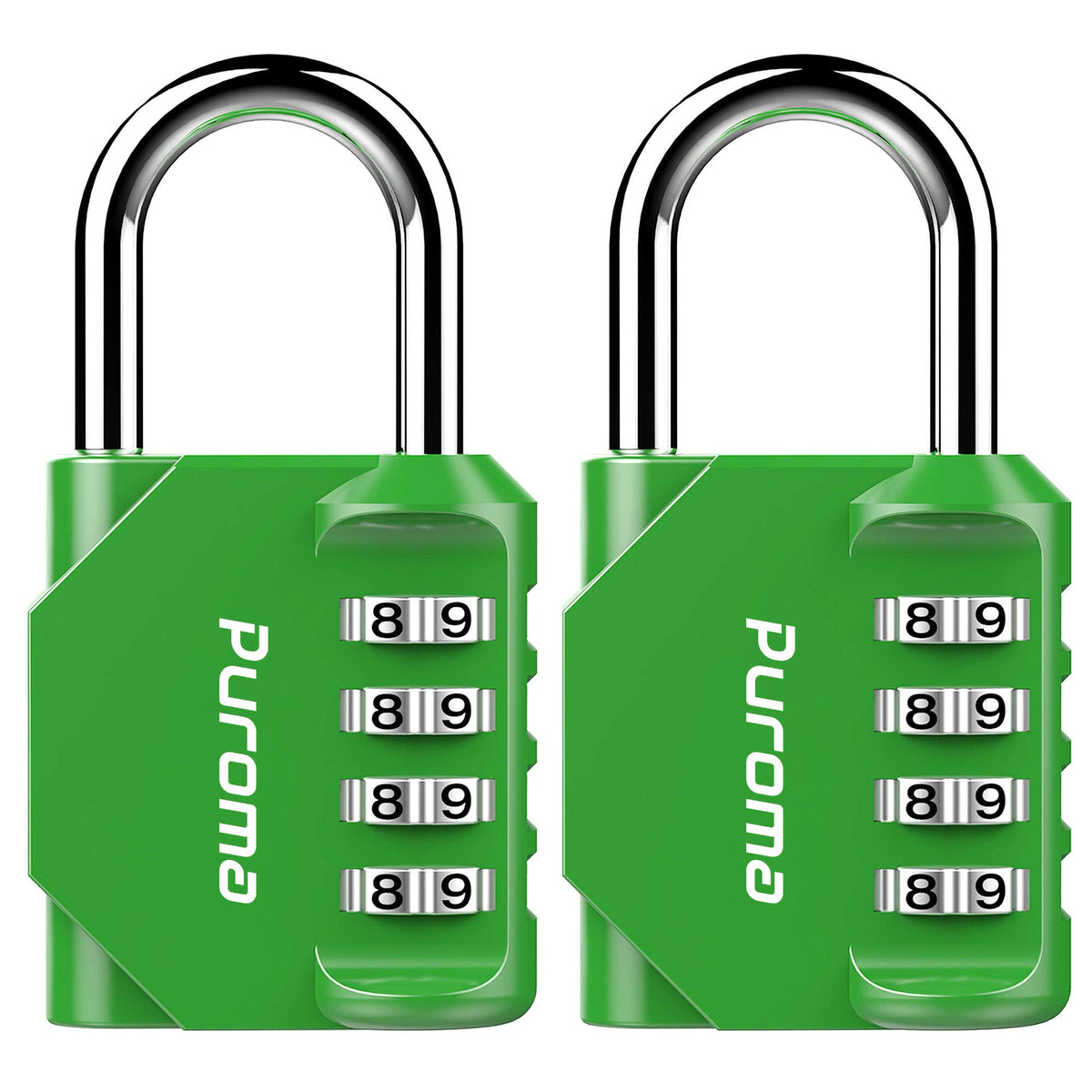 Puroma 2 Pack Combination Lock Locker 4 Digits Combo Padlock Gym Pink