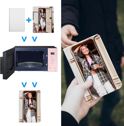 6 Pcs Sublimation Passport Holder Covers PU Leather Heat Transfer Card Travel Wallet DIY Blank Holder Cover for Passport Business Credit Cards (White)