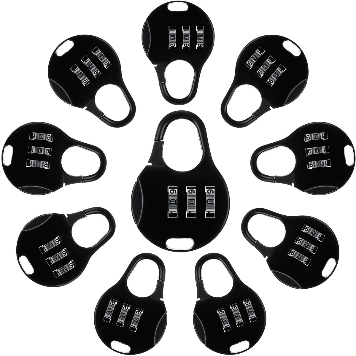 Moxweyeni 10 Pcs Digit Combinations Padlock Safe Cipher Lock