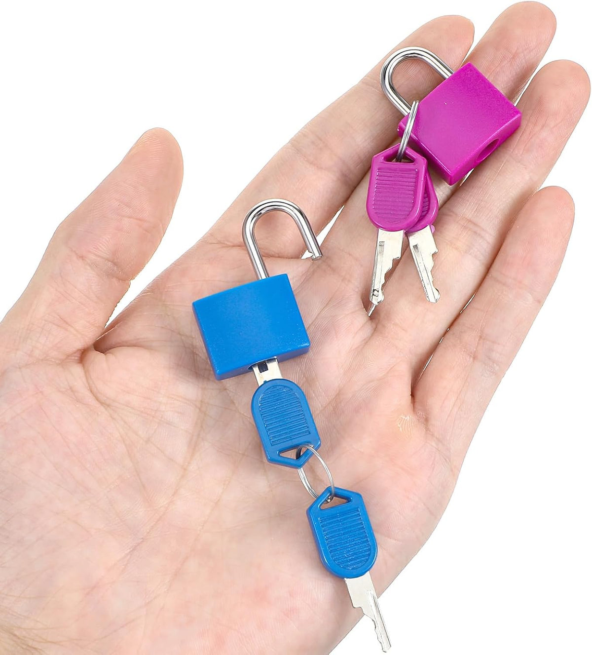 30 PCS Mini Keyed Padlocks Small Brass Suitcase Locks with 2 Keys for Travel Backpack Gym Locker Jewelry Box Drawer 10 Colors