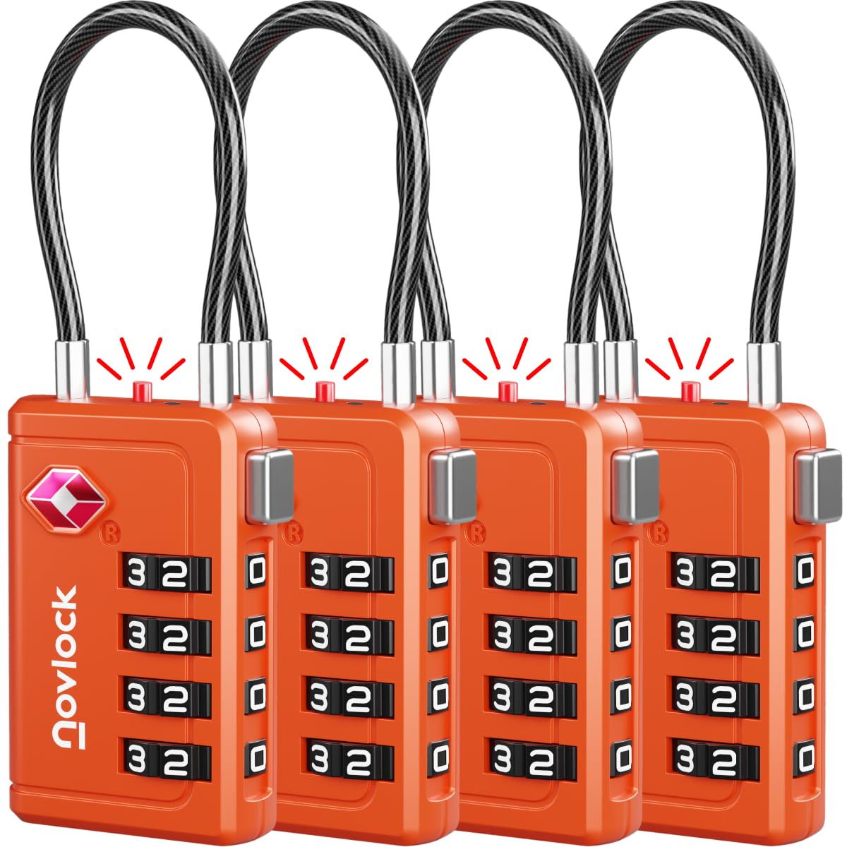 TSA Approved Luggage Locks, Travel Locks with Inspection Indicator