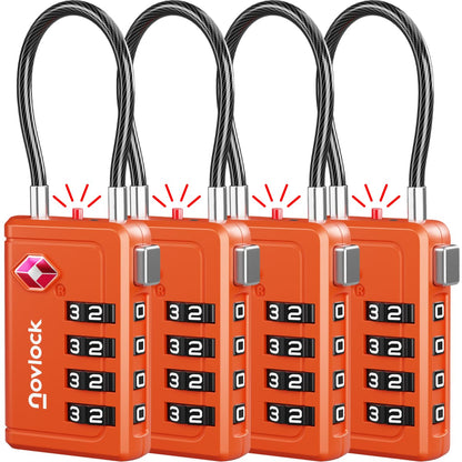 TSA Approved Luggage Locks, Travel Locks with Inspection Indicator