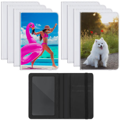 Yeaqee 8 Pcs Sublimation Passport Covers, PU Leather DIY, White