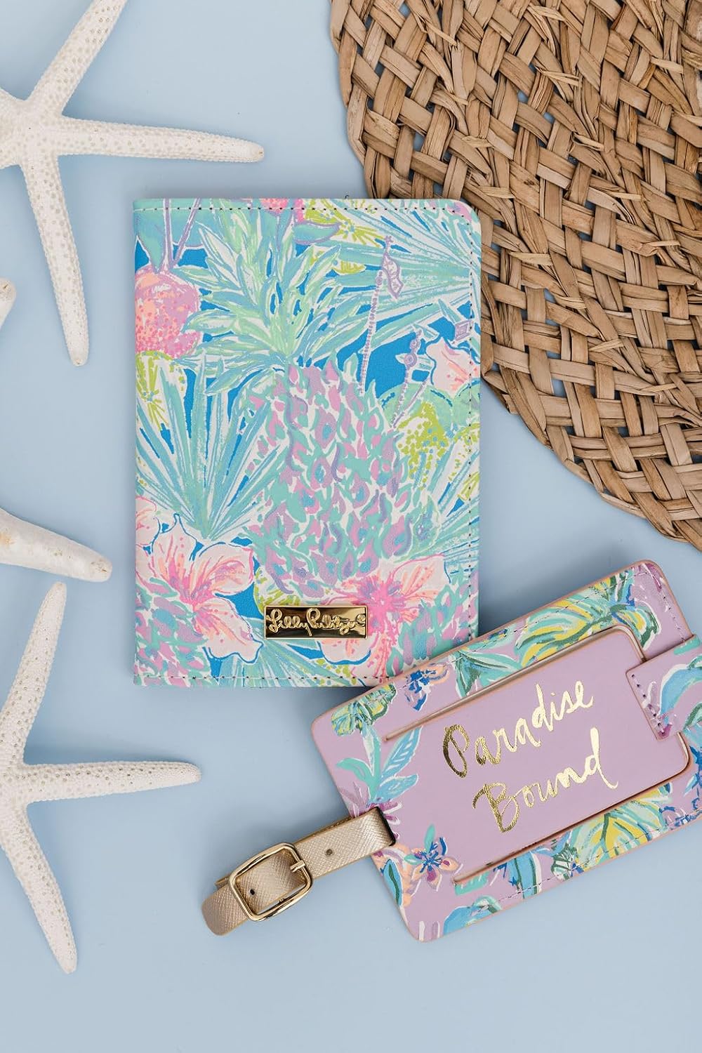 Lilly Pulitzer Leatherette Passport Holder, Swizzle In