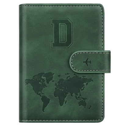 Passport Holder Cover Initial Letter A-Z Travel Wallet Personalized