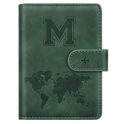 Passport Holder Cover Initial Letter A-Z Travel Wallet Personalized